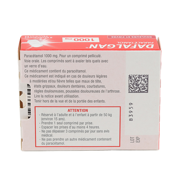Dafalgan 1000 mg comprimé
