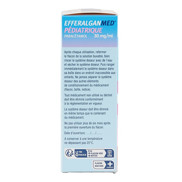 Efferalgan sirop pédiatrique Fraise