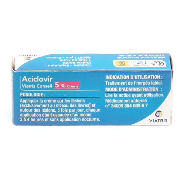 Viatris Aciclovir creme herpès tube