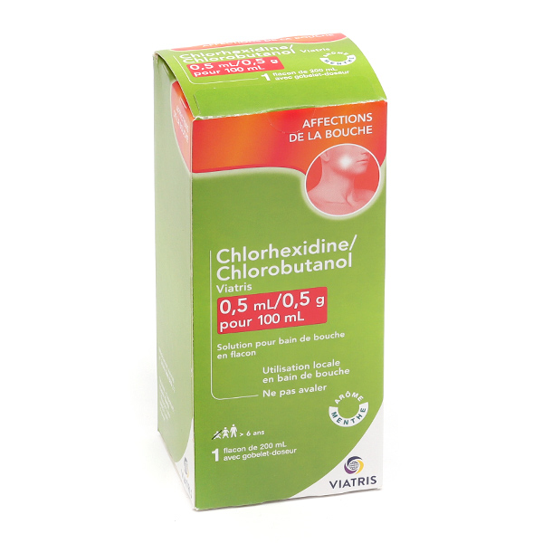 Chlorhexidine Chlorobutanol bain de bouche