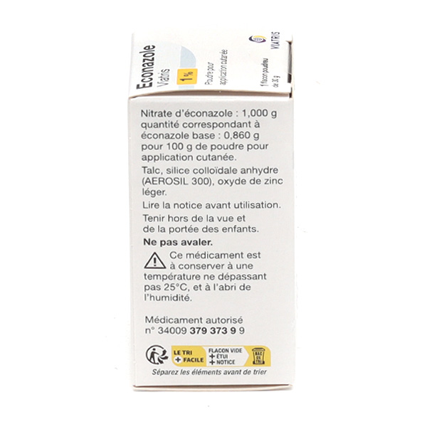 Econazole poudre mycose