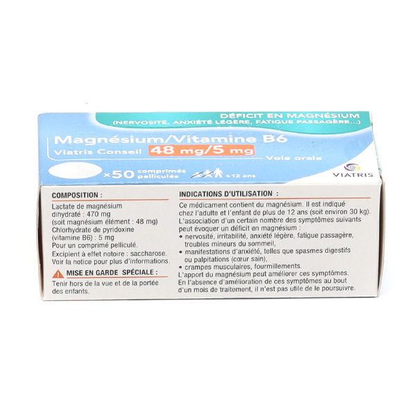 Magnésium Vitamine B6 Viatris comprimés
