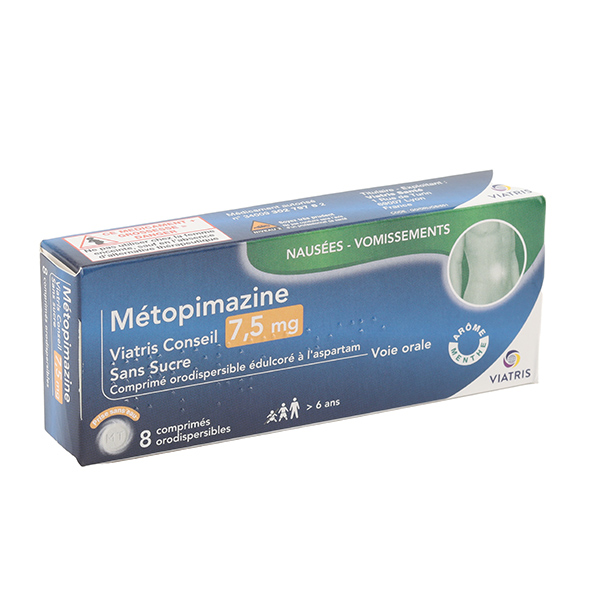 Métopimazine 7,5 mg comprimé orodispersible