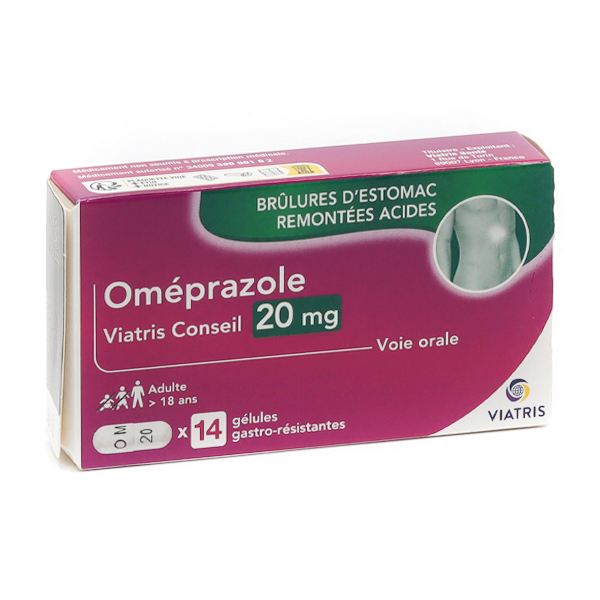 Omeprazole 20 mg gélule estomac