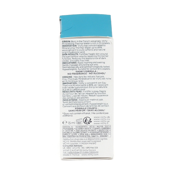 Vichy Minéral 89 soin fortifiant Yeux