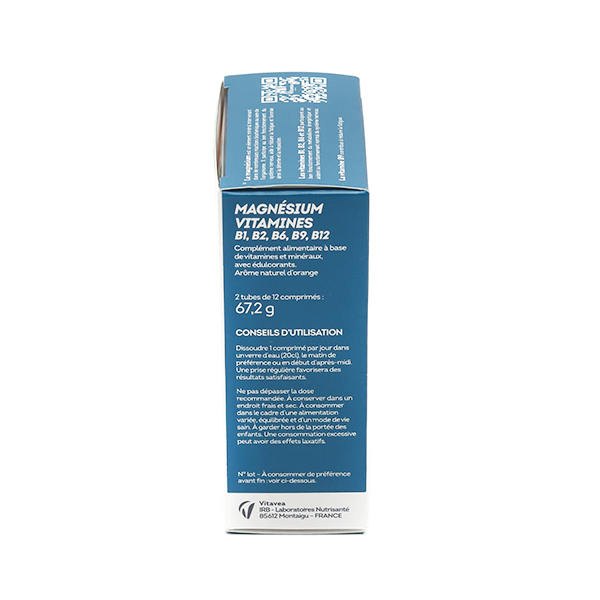 Vitavea Magnésium marin Vitamines B1 B2 B6 B9 B12 comprimés effervescents