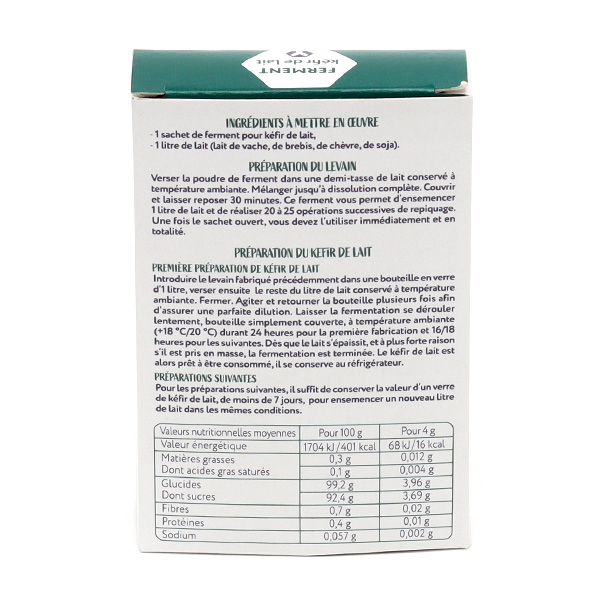 Yalacta ferments Kefir de lait Bio