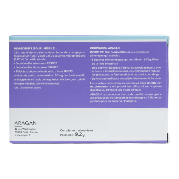 Aragan Biotic P3 Ballonnements gélules