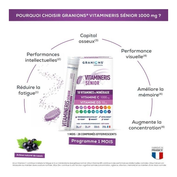Granions Vitamineris Senior comprimés effervescents