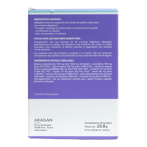 Aragan Enzymes Pro gélules