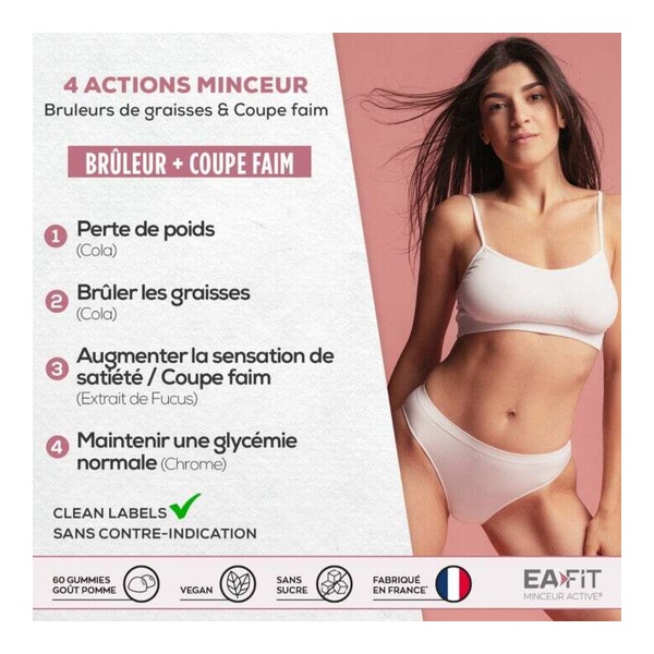 Eafit Minceur 360 Brûleur + Coupe faim gummies