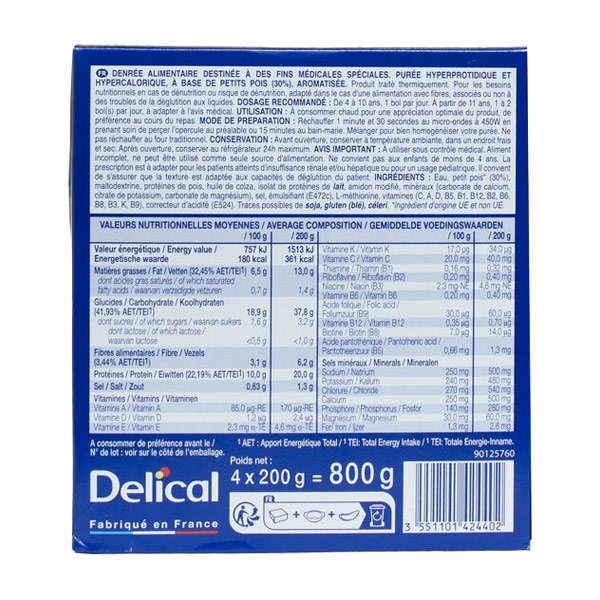 Delical Purée hyperprotéinée et hypercalorique