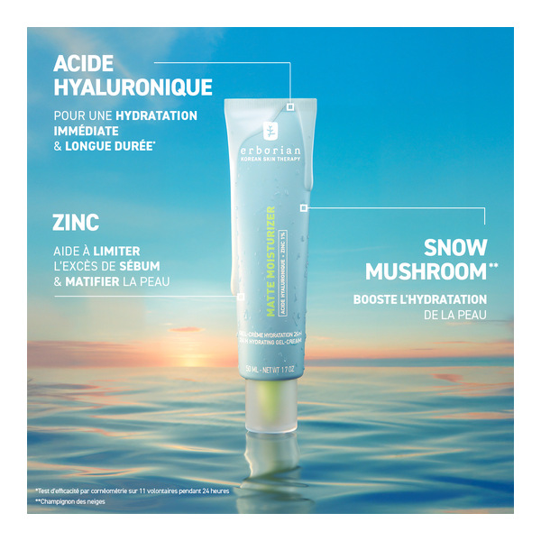 Erborian Matte Moisturizer Gel crème hydratation 24h