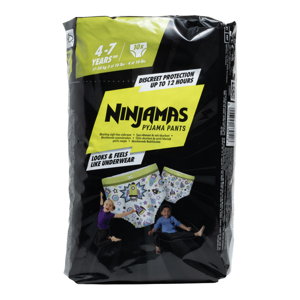 Ninjamas Sous vêtement de nuit absorbants 4-7 ans
