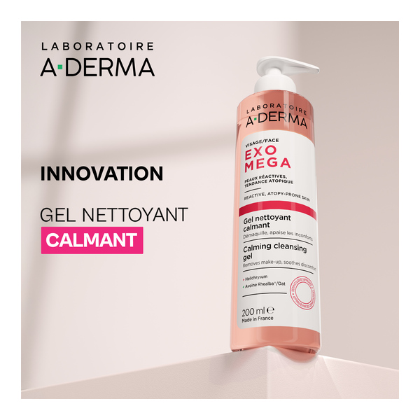 A Derma Exomega Gel nettoyant calmant