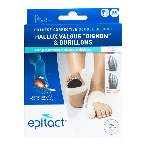 Epitact Orthèse corrective Hallux valgus double