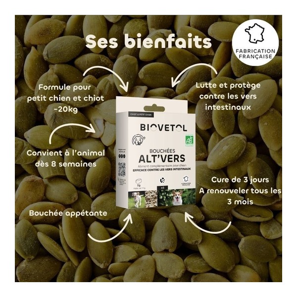 Biovetol bouchées Alt Vers Chien bio