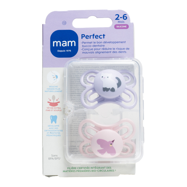 MAM Perfect Sucette silicone anatomique 2-6 mois