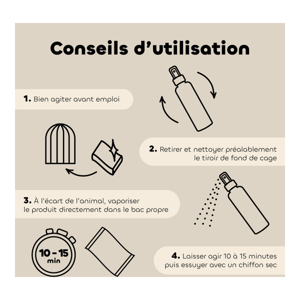 Spray assainissant cage oiseaux Biovetol