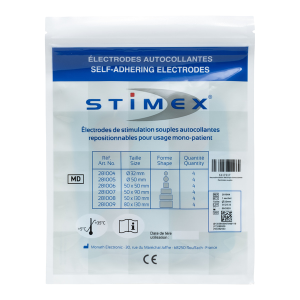 Electrodes de stimulation autocollantes Stimex