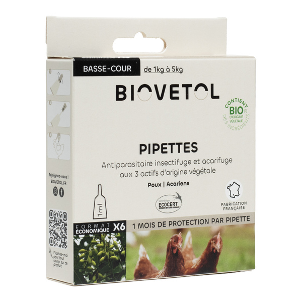 Biovetol Pipettes antiparasitaires Basse cour