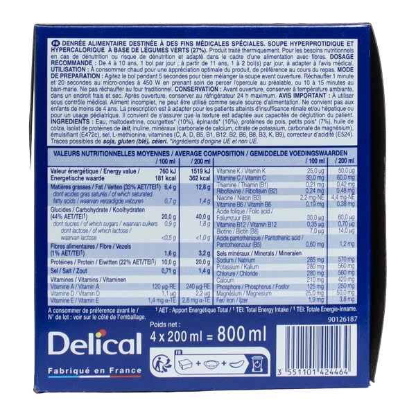 Delical Soupe HP HC Velouté de légumes