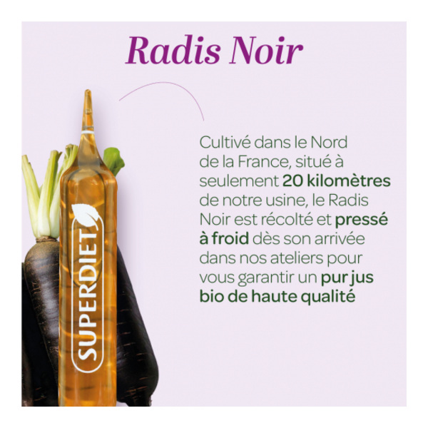 Super Diet Pur jus de Radis noir Bio ampoule