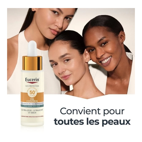 Eucerin Oil Control Sérum solaire UV ultra léger SPF 50+