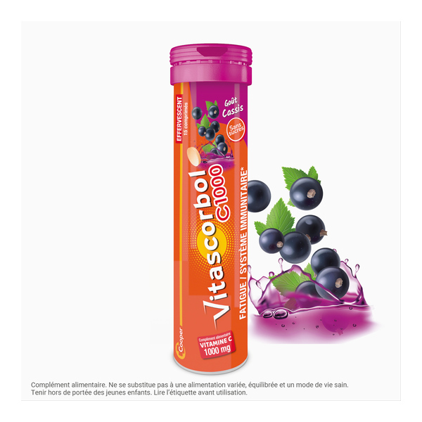 Vitascorbol C1000 vitamine C comprimés effervescents