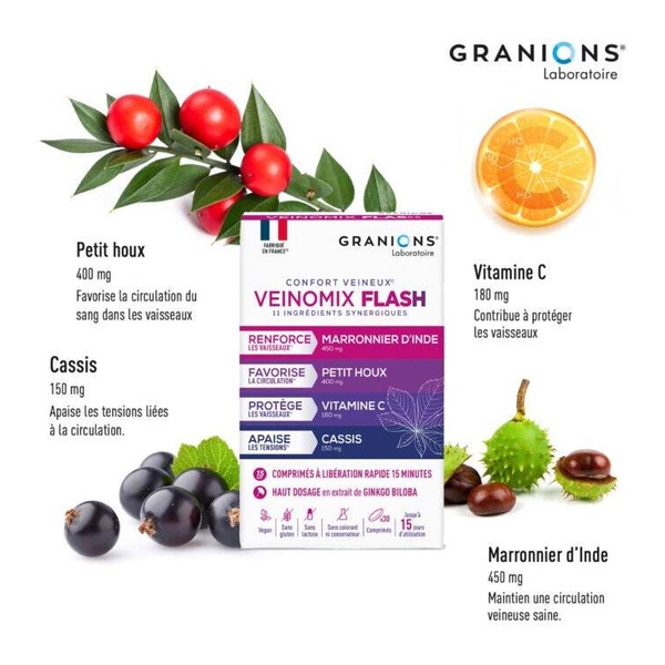 Granions Veinomix Flash comprimés
