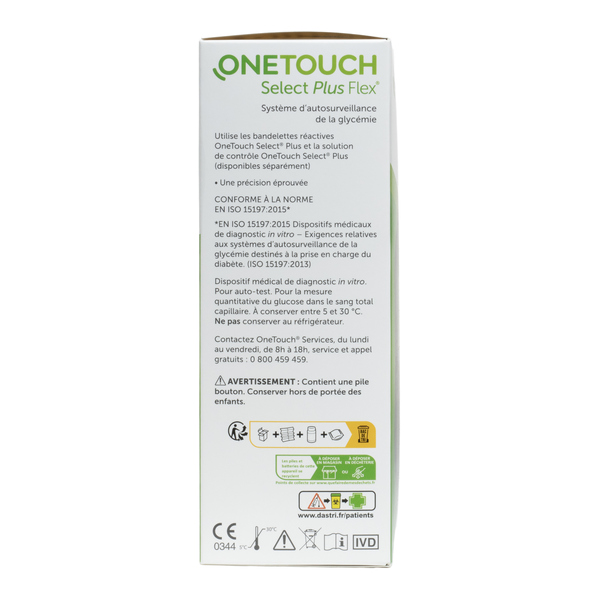 One Touch Lecteur de glycémie Select Plus Flex