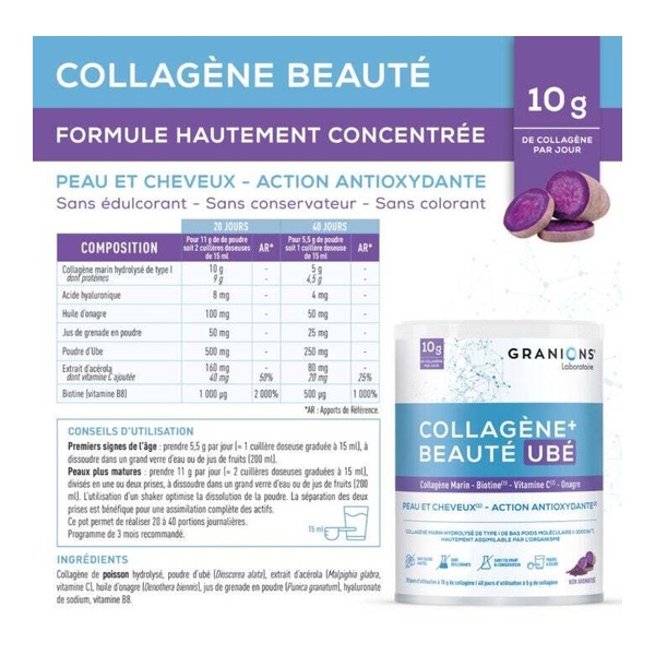 Granions Collagène+ Beauté Ubé poudre