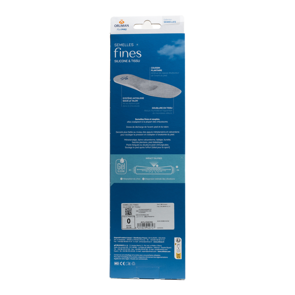 Orliman FeetPad Semelles fines Silicone et tissu