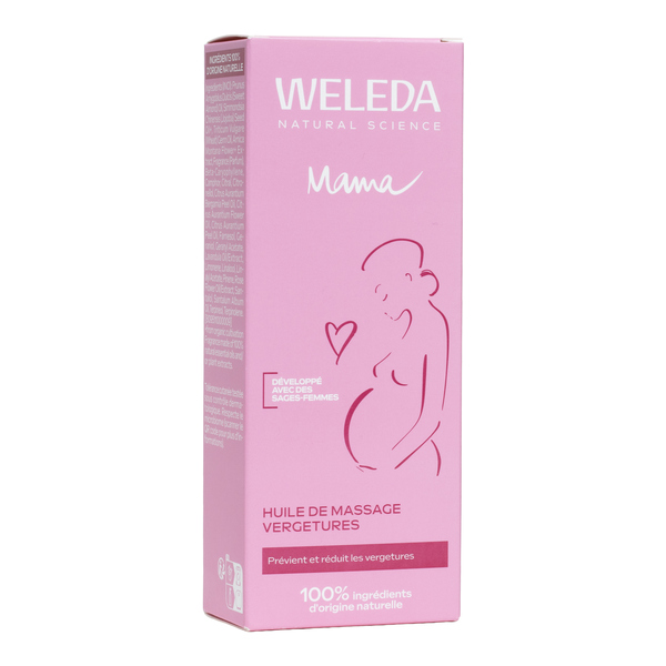 Weleda huile de massage vergetures Bio flacon-pompe