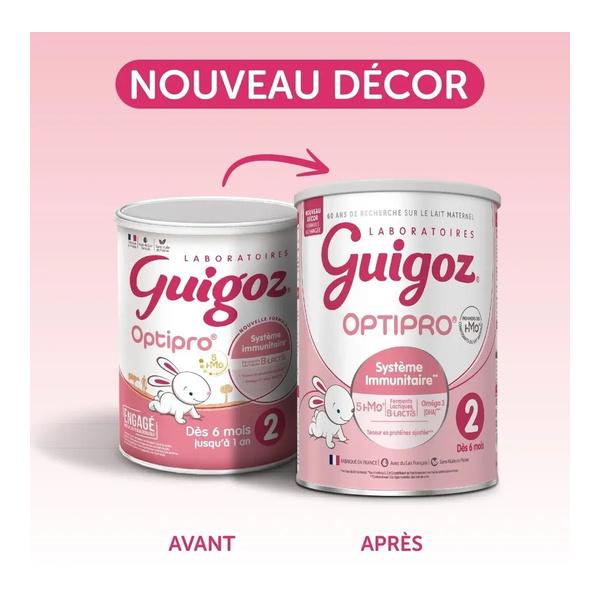 Guigoz Optipro lait 2ème âge