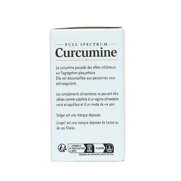 Solgar Full Spectrum Curcumine capsules