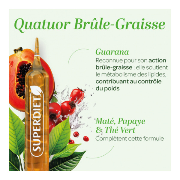 Super Diet Quatuor Brûle-graisse bio ampoules