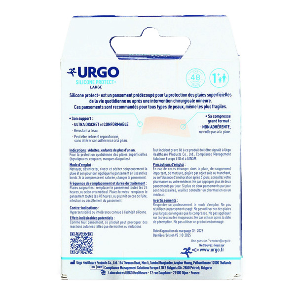 Urgo Pansement Silicone Protect+ prédécoupé