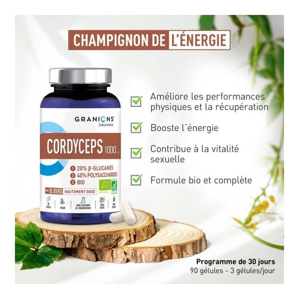 Granions Cordyceps bio 1000 mg gélules