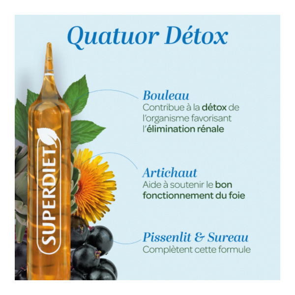 Super Diet Quatuor Détox ampoules Bio