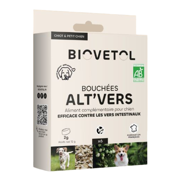 Biovetol bouchées Alt Vers Chien bio
