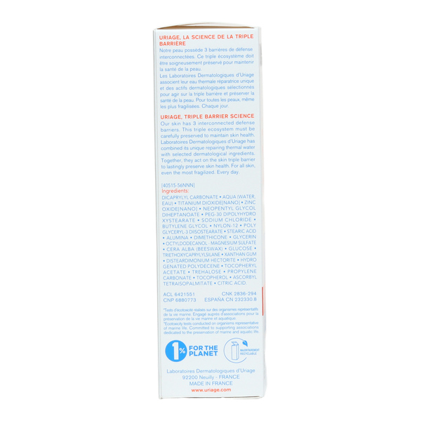 Uriage Bariesun crème solaire minérale hydratante SPF 50+