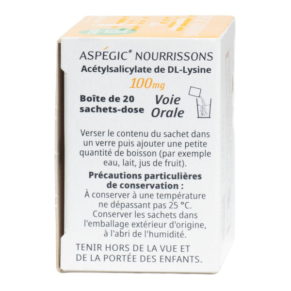 Aspégic 100 mg nourrisson sachet