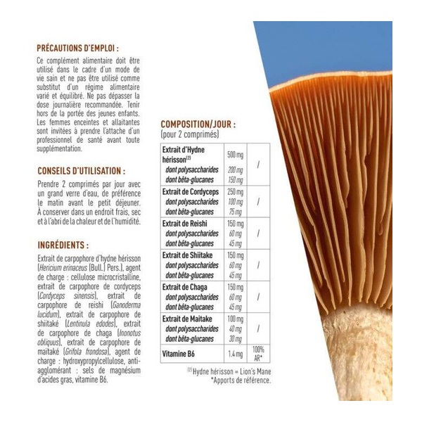 Granions Champignons adaptogènes comprimés