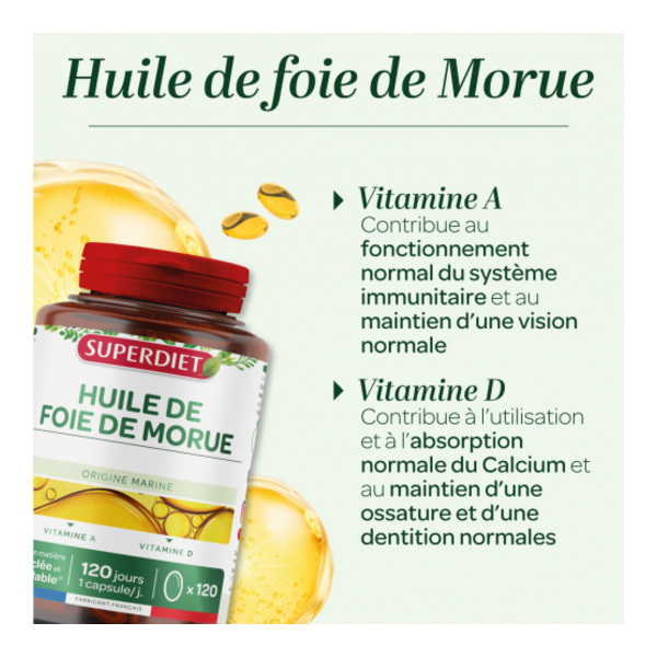 Super Diet Huile de foie de morue capsules