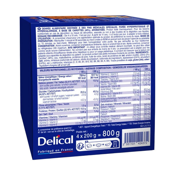 Delical Purée hyperprotéinée et hypercalorique
