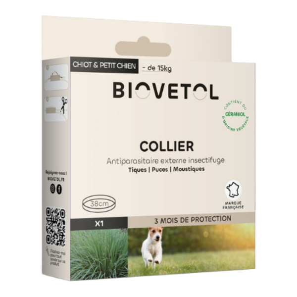 Collier anti puce chien Biovetol
