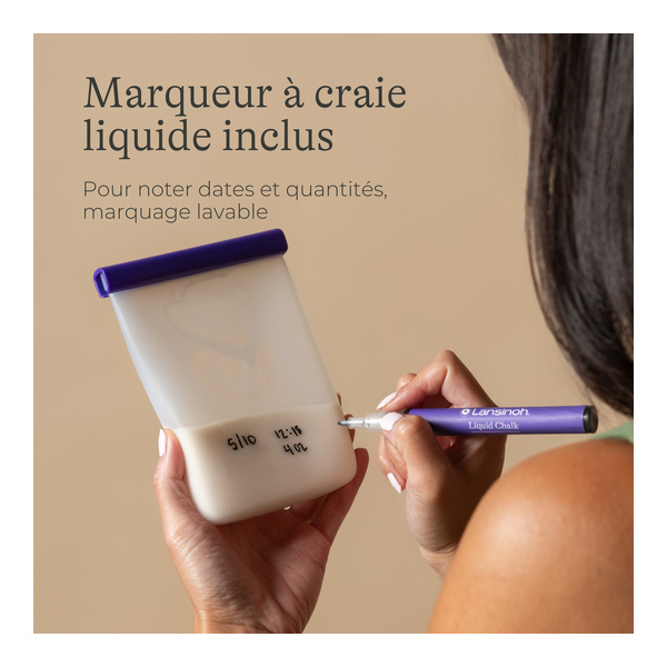 Lansinoh Sachets de conservation de lait maternel réutilisables