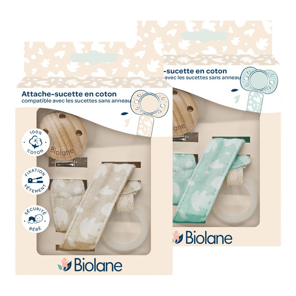 Biolane Attache sucette en coton