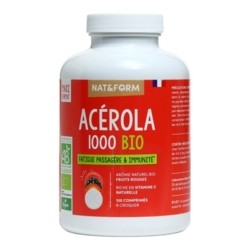 Nat & Form Acérola 1000 Bio comprimés vitamine C